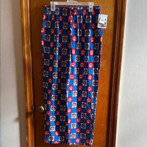Nintendo Super Mario Blue and Red Pajama Pants
